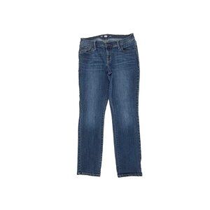 Old Navy Straight Leg Women's size 6P Dark Wash Blue Denim jeans